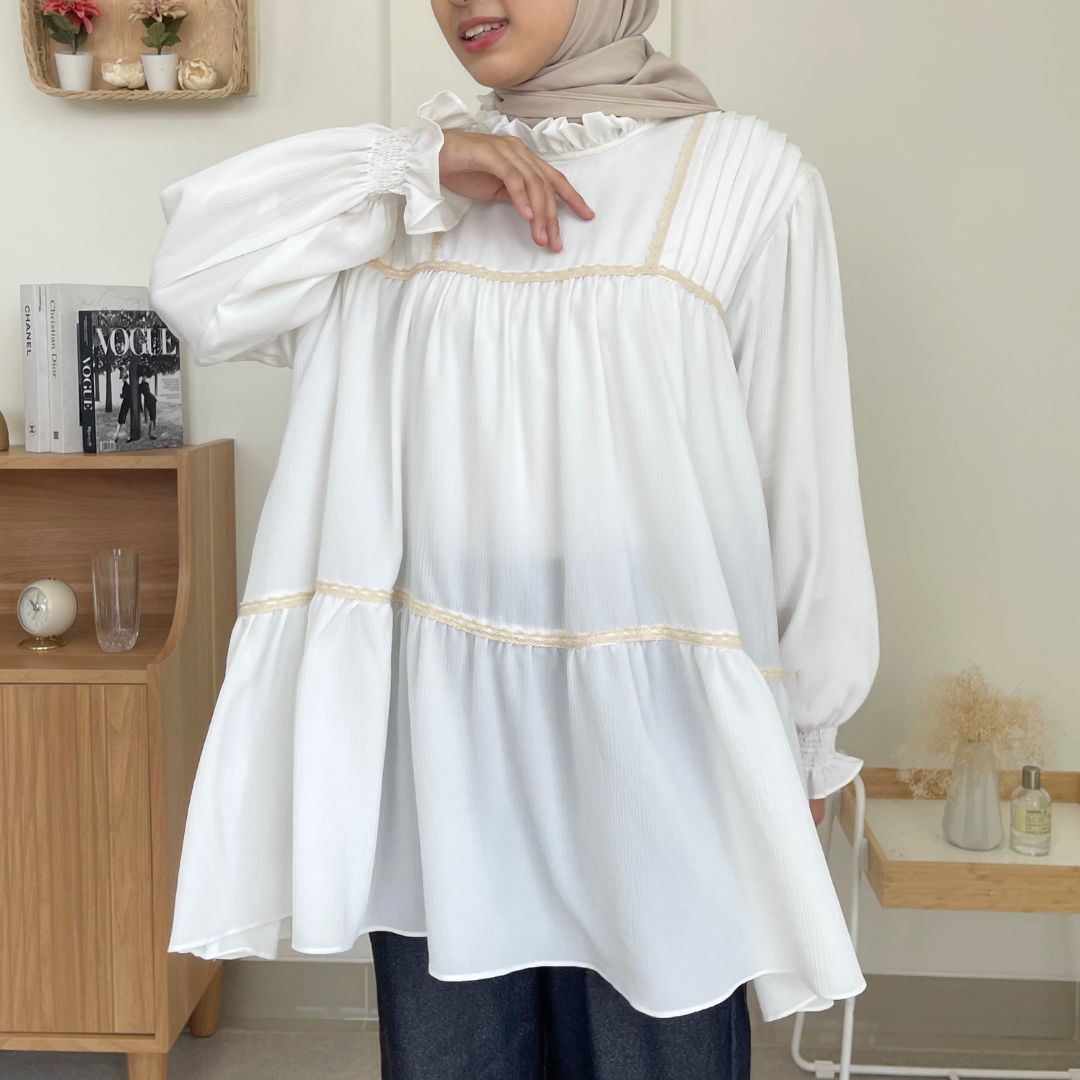 Image of Eclemix Top Hari | Atasan Wanita Blouse Lengan panjang Loose